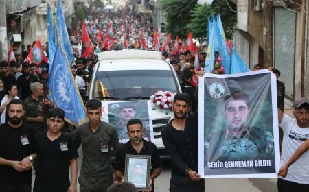 الآلاف من أهالي حلب يشيعون جثمان الشهيد قهرمان بلبل