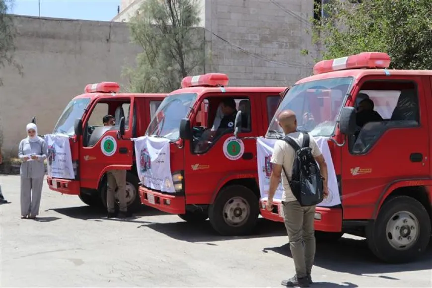 3 عربات إطفاء جديدة تنضم لأسطول إطفاء الحسكة 