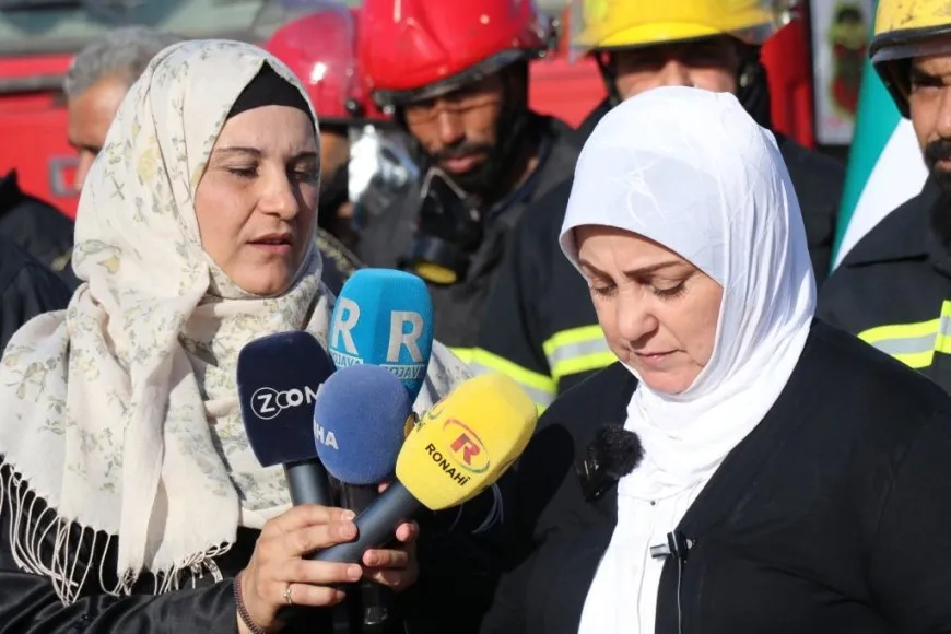 قافلة دعم من الإدارة الذاتية للمساعدة في إخماد حرائق الساحل