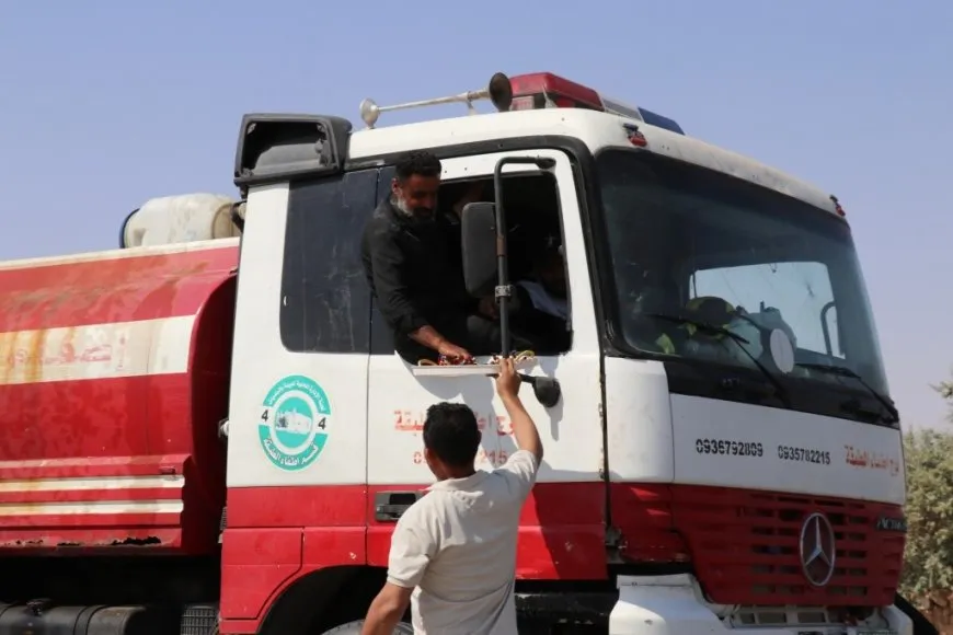 فرق إطفاء شمال وشرق سوريا تعود بعد إتمام مهمتها في إخماد حرائق الساحل