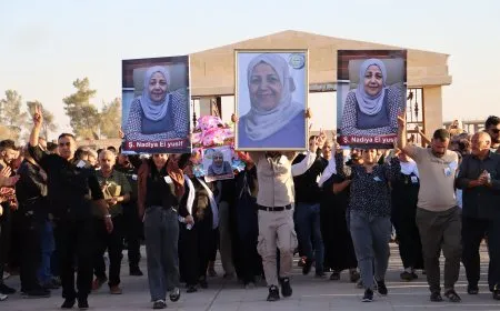 جثمان الشهيدة نادية اليوسف يوارى الثرى في تربه سبيه
