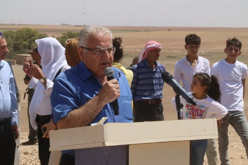 وضع حجر الأساس لبناء مقام ديني للإيزيديين في عامودا
