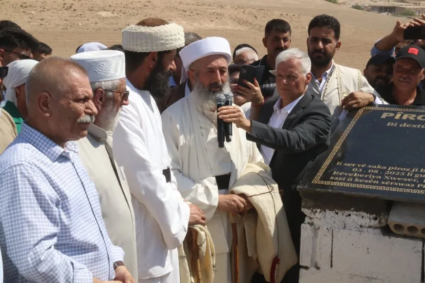 وضع حجر الأساس لبناء مقام ديني للإيزيديين في عامودا
