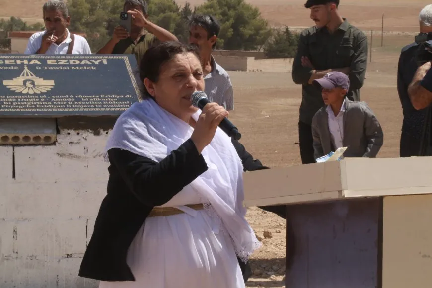 وضع حجر الأساس لبناء مقام ديني للإيزيديين في عامودا