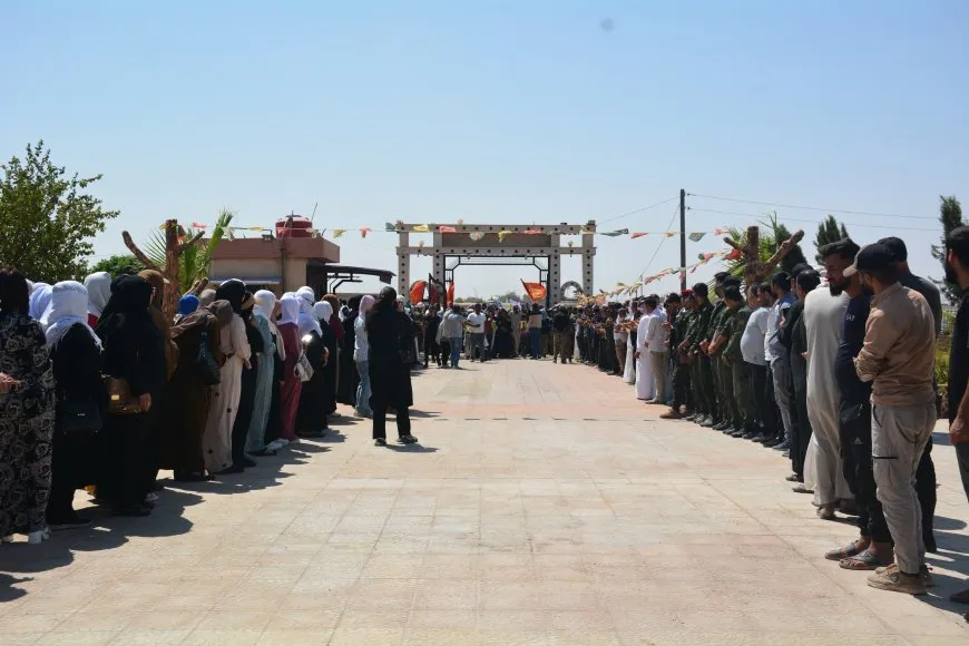 تشييع جثمان مقاتل من قسد في تل كوجر
