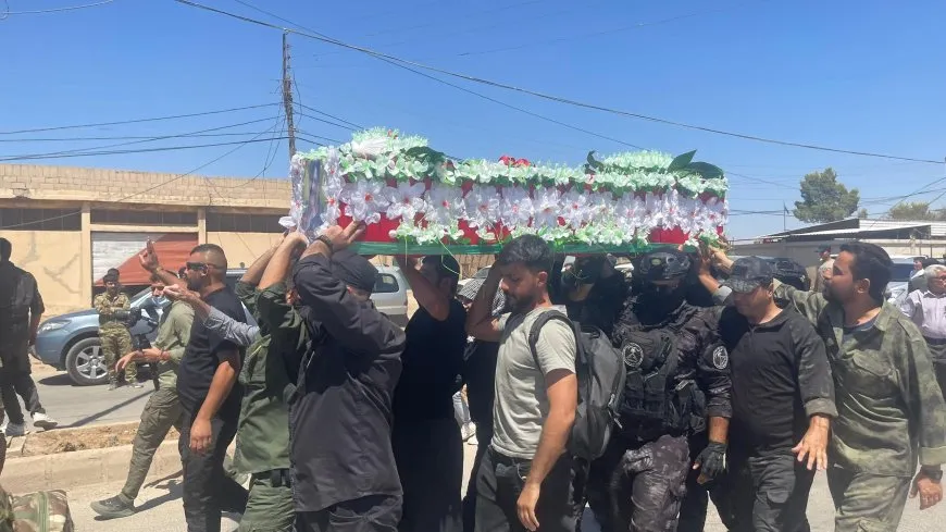 توجّه موكب جثمان القيادي الشهيد نورالدين صوفي من تربه سبيه إلى قامشلو