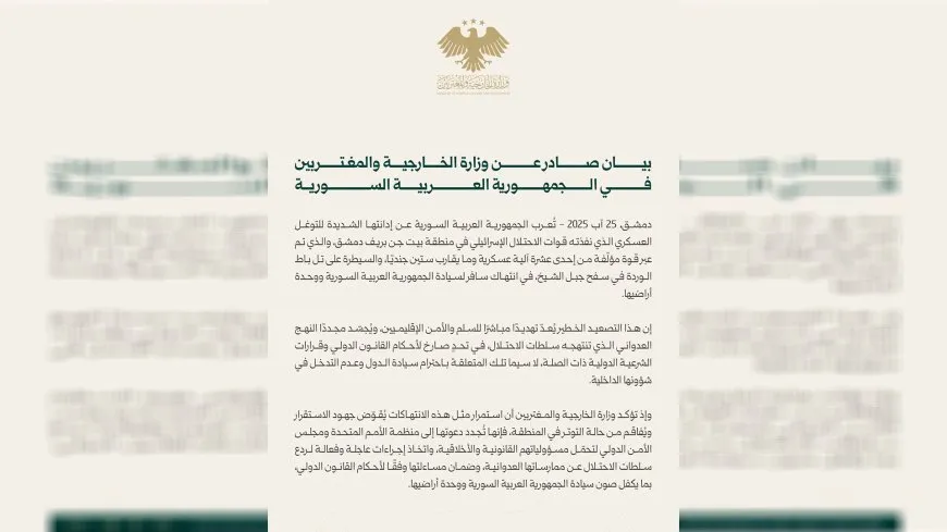توغّل إسرائيلي جديد في ريف القنيطرة