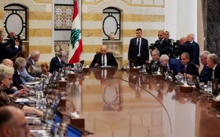 جلسة لمجلس الوزراء في لبنان لمناقشة خطة نزع سلاح حزب الله