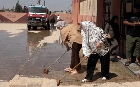 أعمال نظافة شاملة في مدارس جل آغا وتربه سبيه ومرافقهما العامة