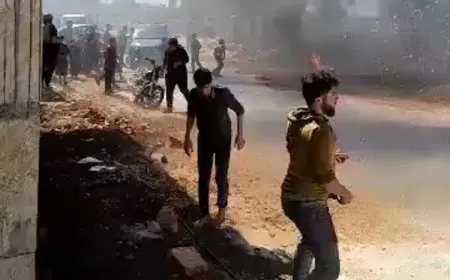 احتجاجات في ريف حلب ضد الاحتلال التركي