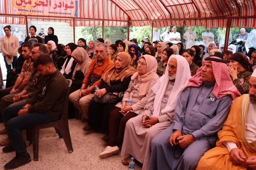 تقديم واجب العزاء لذوي الشهيدة أمينة علي في مقاطعة الرقة