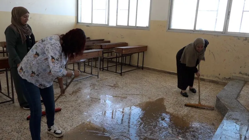 أعمال نظافة شاملة في مدارس جل آغا وتربه سبيه ومرافقهما العامة