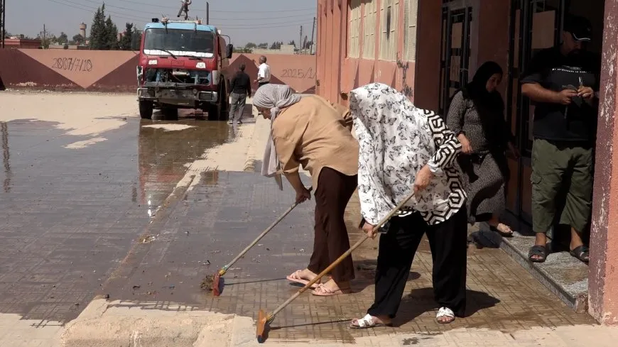 أعمال نظافة شاملة في مدارس جل آغا وتربه سبيه ومرافقهما العامة