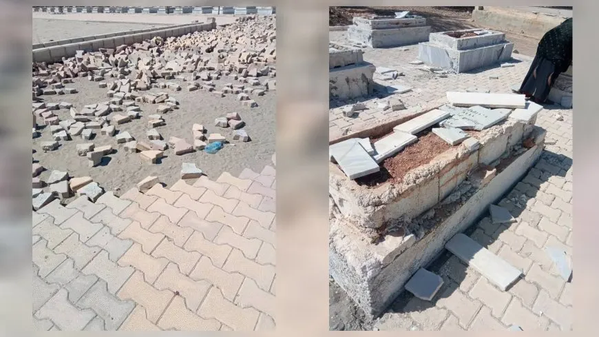 سرقة أحجار مزار الشهداء في مدينة منبج