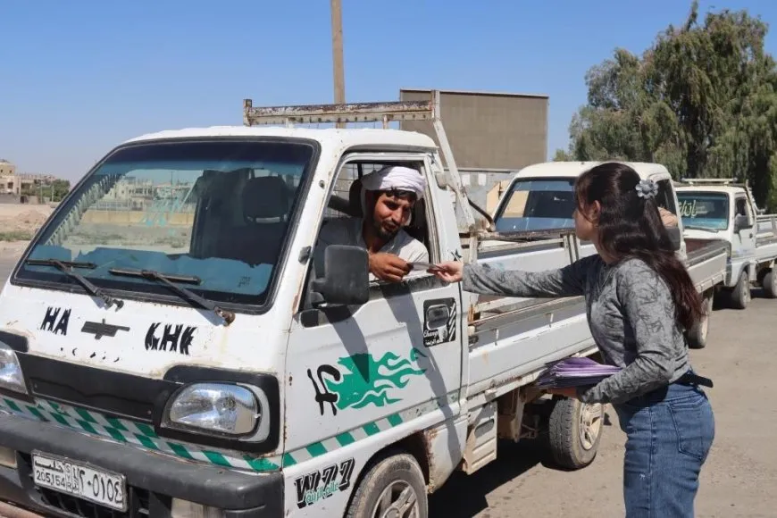 انتهاء توزيع 2000 بروشور في الرقة للمطالبة بحرية القائد الجسدية