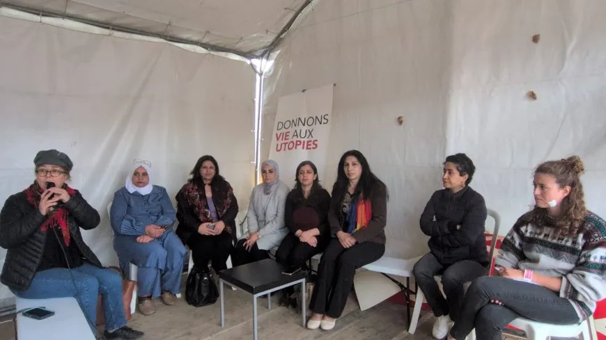 الوفد النسائي لشمال وشرق سوريا يستعرض أوضاع المنطقة وثورة المرأة في مهرجان باريس