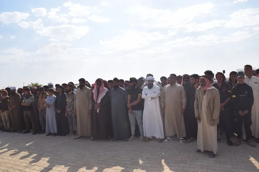 أهالي الشدادي يشيعون جثمان مقاتل قسد الشهيد عماد مرعي الحسن
