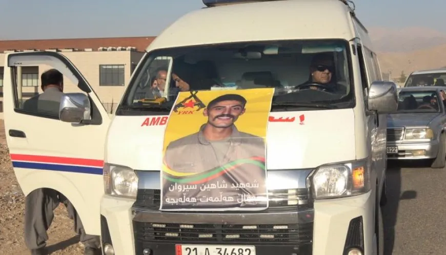 تشييع جثمان الشهيد هلمت حلبجة بمراسم مهيبة في مسقط رأسه