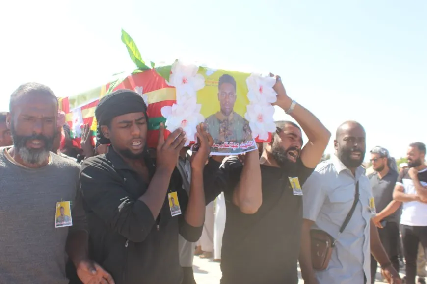 جثمان مقاتل من قسد يوارى الثرى في تل كوجر