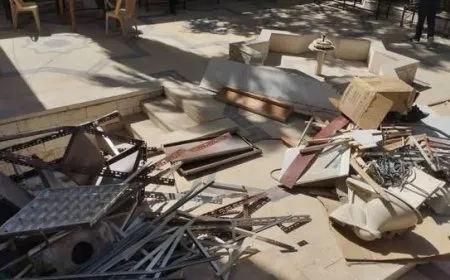 تخريب معهد الموسيقا في ثانوية جودت الهاشمي وسط دمشق