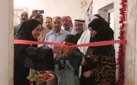 افتتاح بيت الكومين النموذجي في بلدة تشرين بريف الرقة الشمالي