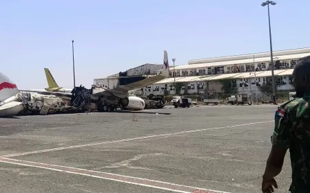 غارات جوية على محيط مطار السودان الدولي ومدينة أم درمان
