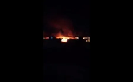 حريق يطال الخيم التي نصبت تحضيراً لمهرجان الرمان الخامس في السوسة