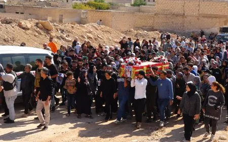 مراسم تشييع جثمان المناضلة زينب محمد عبد القادر في حلب
