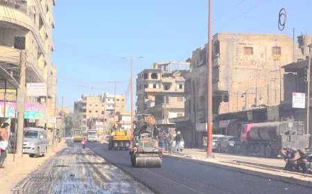 إنجاز 95% من مشروع تزفيت الطرق في الرقة