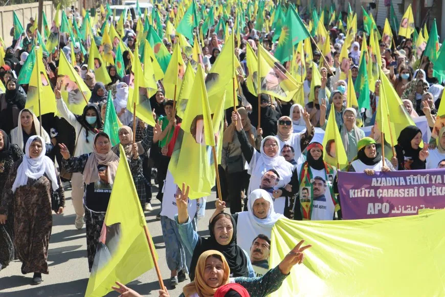 مسيرة نسائية حاشدة للمطالبة بالحرية الجسدية للقائد عبد الله أوجلان