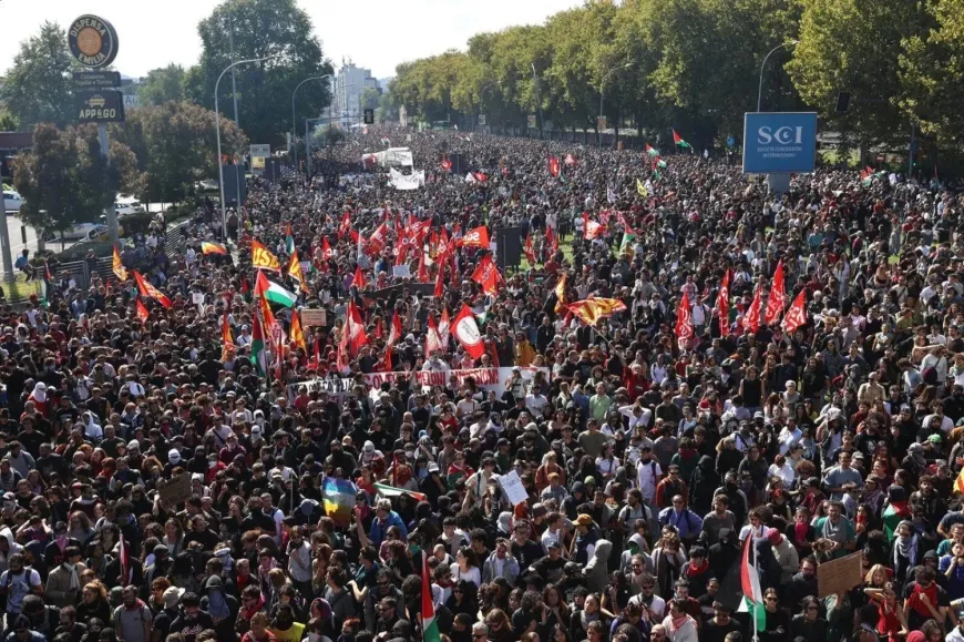 مظاهرات حاشدة في أوروبا لدعم الفلسطينيين والإفراج عن ناشطي أسطول الصمود
