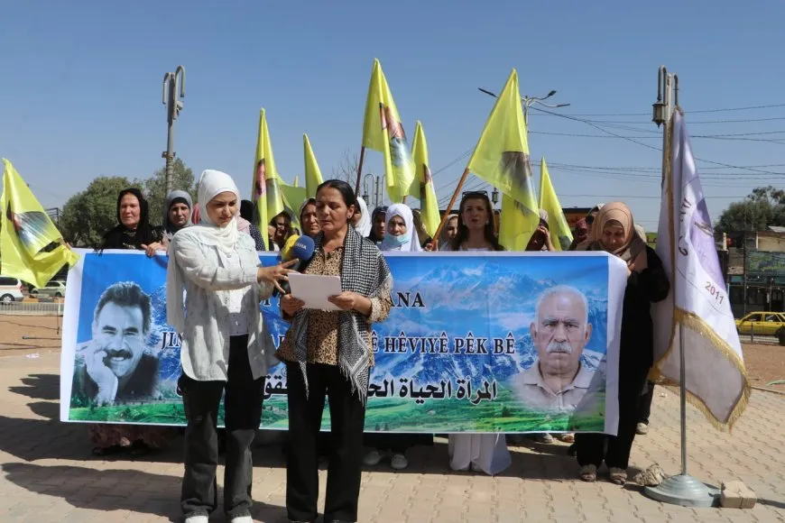 دُور المرأة في الحسكة تدعو إلى الحرية الجسدية للقائد: أنار درب حرية المرأة