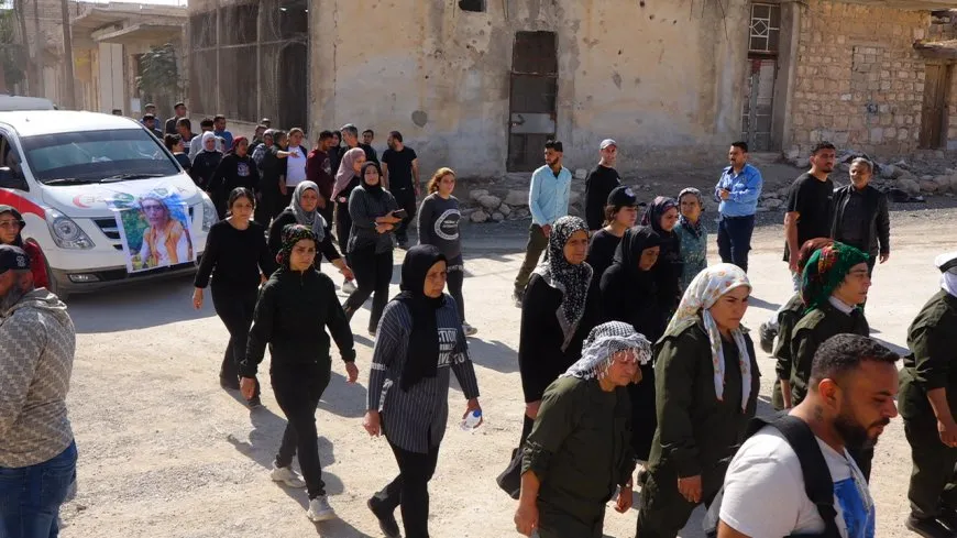 مراسم تشييع جثمان المناضلة زينب محمد عبد القادر في حلب