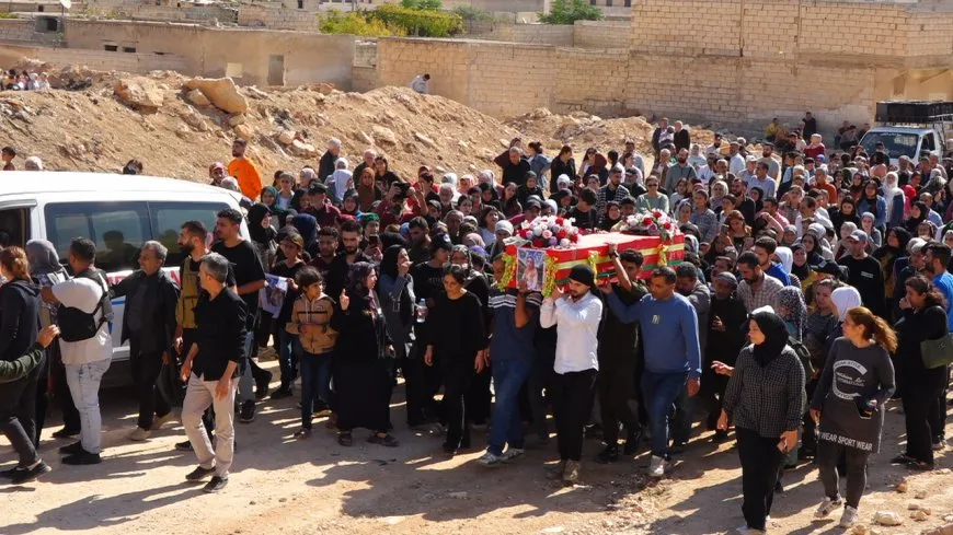مراسم تشييع جثمان المناضلة زينب محمد عبد القادر في حلب