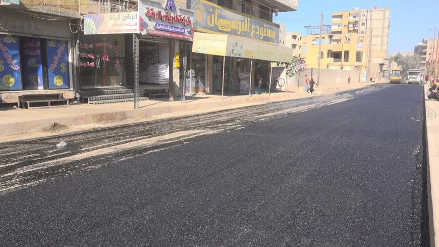 إنجاز 95% من مشروع تزفيت الطرق في الرقة