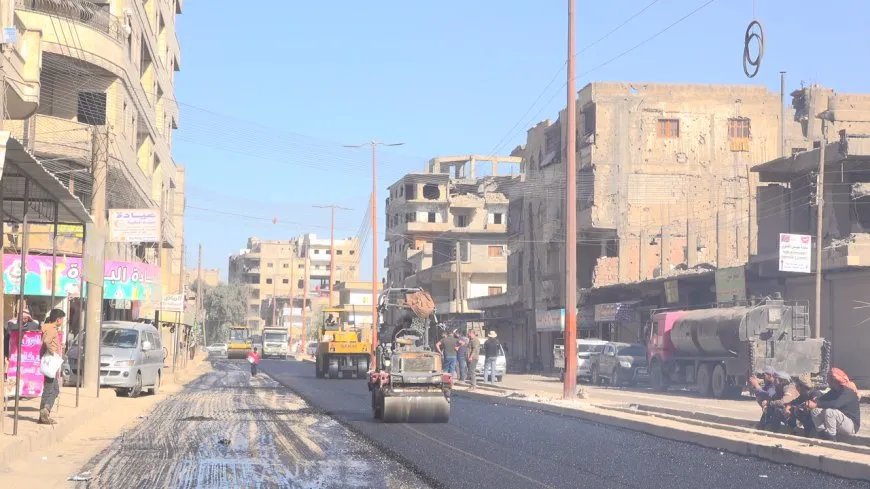 إنجاز 95% من مشروع تزفيت الطرق في الرقة