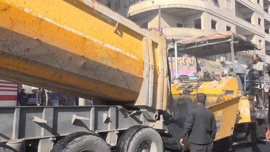 إنجاز 95% من مشروع تزفيت الطرق في الرقة