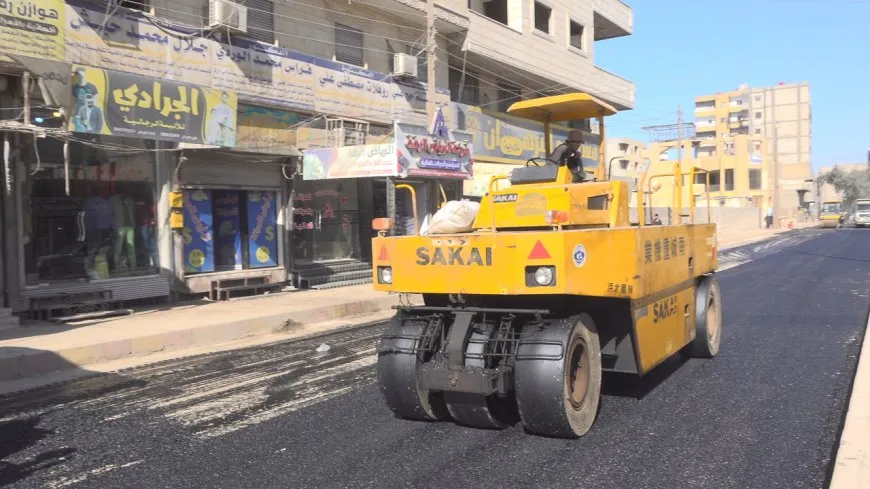 إنجاز 95% من مشروع تزفيت الطرق في الرقة