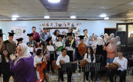 حفلة تخرج أطفال من ذوي الهمم في قامشلو