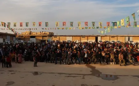 احتفالية في تل حميس دعماً لمقاومة قوات سوريا الديمقراطية