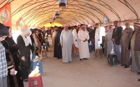 أهالي تل براك يقدمون واجب العزاء لذوي عضوين من قوى الأمن الداخلي