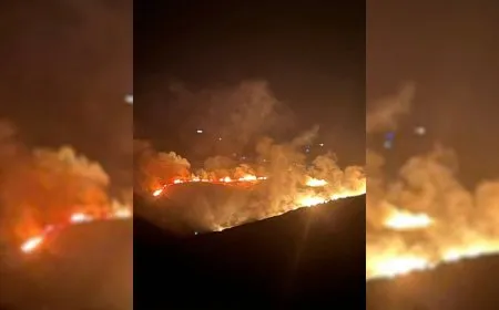 اندلاع حريق ضخم في ريف حمص الغربي