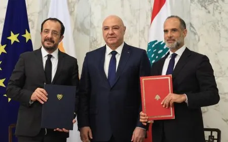 اتفاق لترسيم الحدود البحرية بين لبنان وقبرص