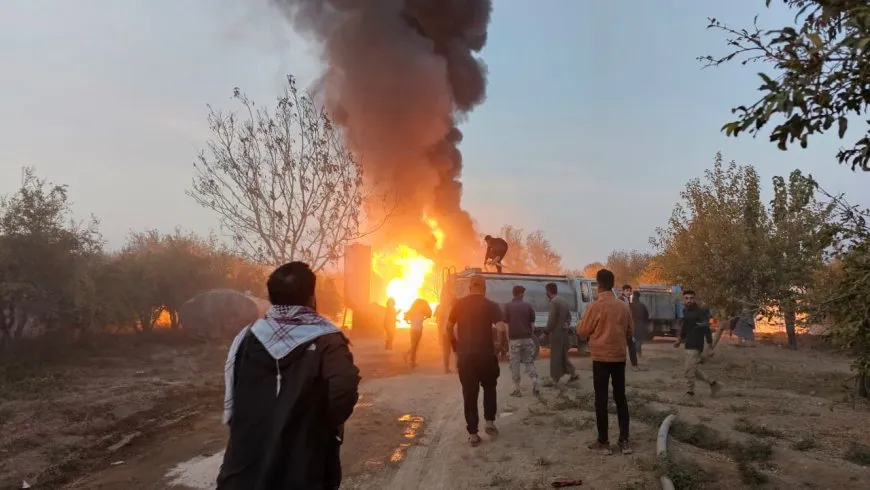 حرائق جراء تكرير المرتزقة للفيول ضمن المناطق السكنية في منبج
