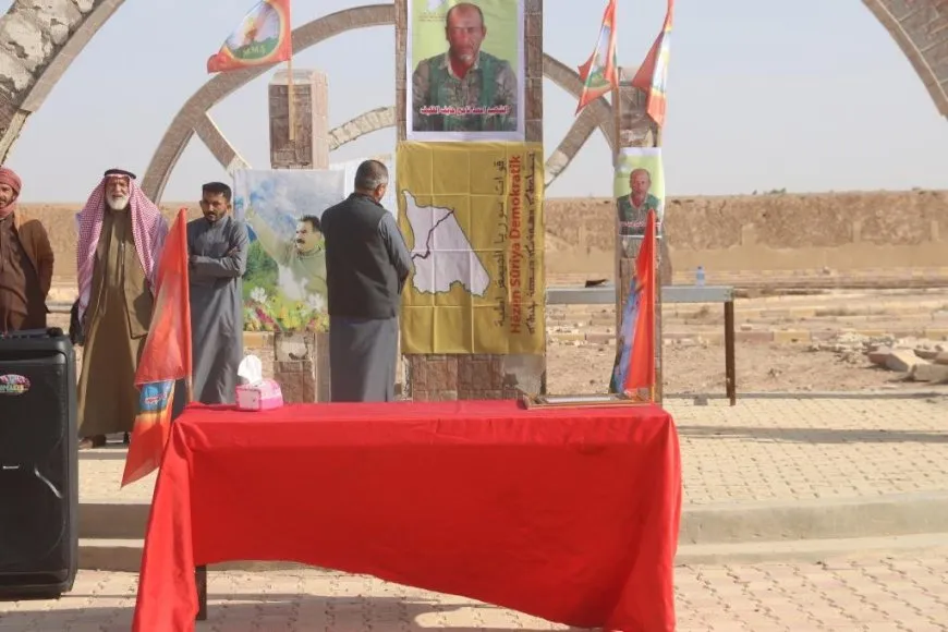 تشييع جثمان مقاتل قسد أحمد الخليف في ريف دير الزور