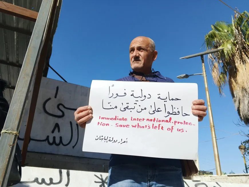 وقفة احتجاجية في السويداء تطالب بحق تقرير المصير وعودة المختطفين