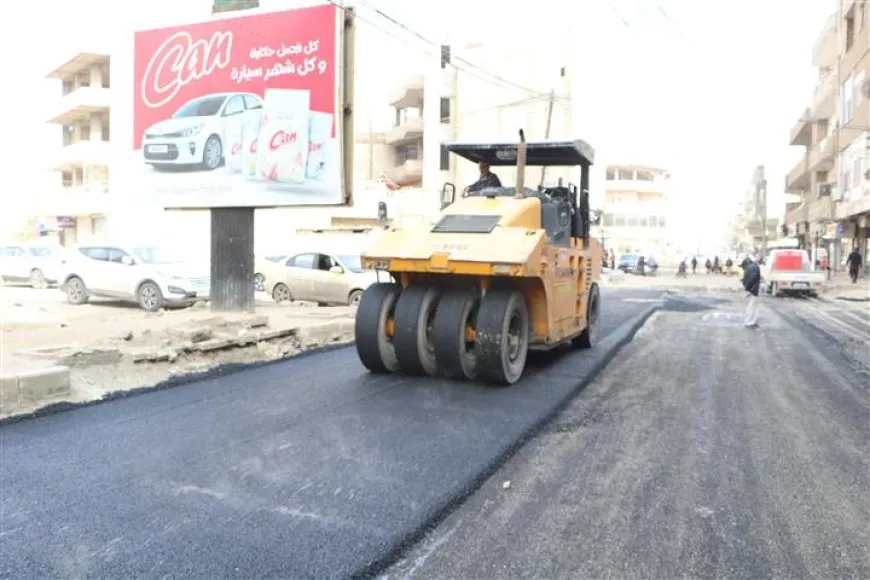 بدء أعمال تأهيل وتعبيد شارع المفتي في الحسكة