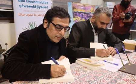 الكاتب الكردي حليم يوسف يوقع 15 من نتاجاته الكردية في قامشلو
