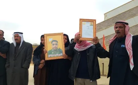 تشييع جثمان مقاتل في قوات سوريا الديمقراطية بتل حميس