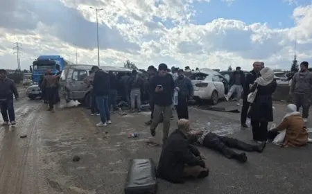 حادث سير على طريق حمص–حماة يودي بحياة شخص ويصيب 8 آخرين